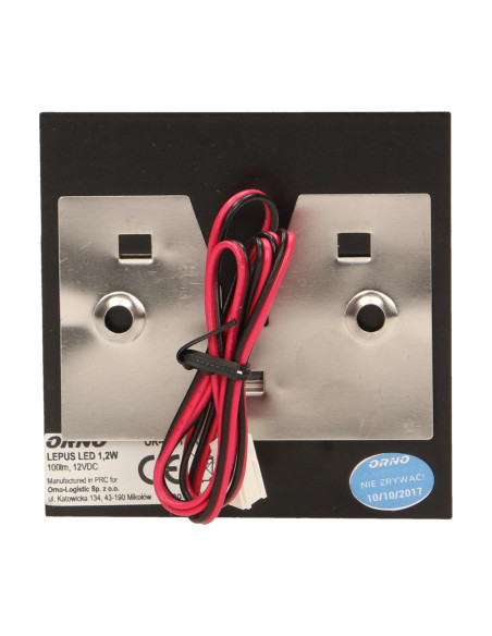 LEPUS LED 1,2W, oprawa schodowa natynkowa, 12V DC, 100lm, 3000K, czarna