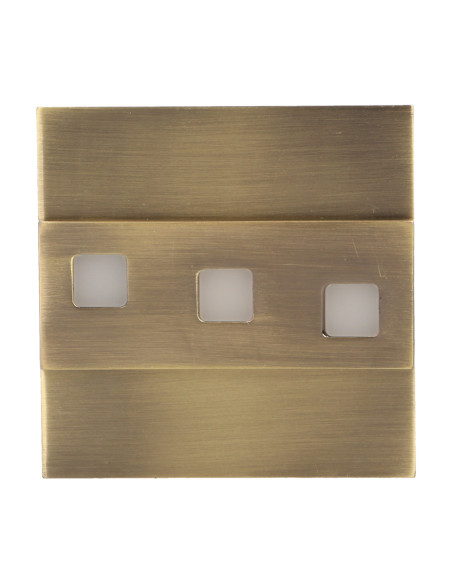 LEPUS LED 1,2W, oprawa schodowa natynkowa, 12V DC, 100lm, 3000K, mosiądz