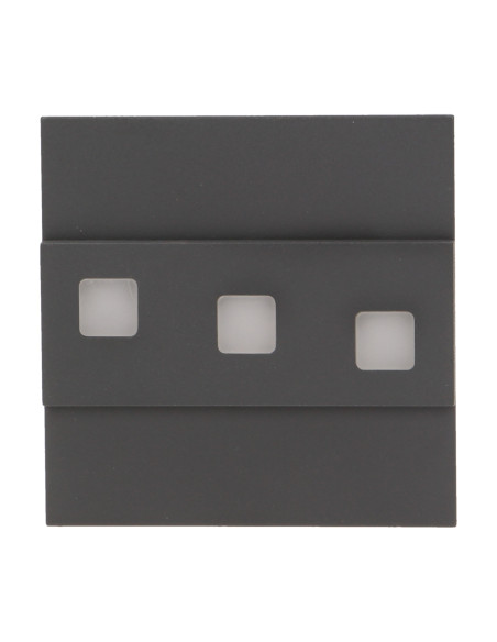 LEPUS LED 1,2W, oprawa schodowa natynkowa, 12V DC, 100lm, 3000K, grafit