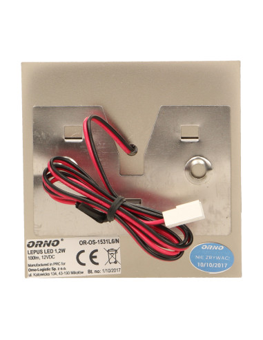 LEPUS LED 1,2W, oprawa schodowa natynkowa, 12V...
