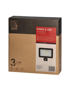FARO S LED 100W naświetlacz z PIR 8000lm, IP44, 4000K,... 2