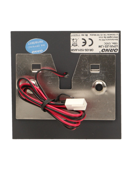 LEPUS LED 1,2W, oprawa schodowa natynkowa, 12V DC, 100lm, 6000K, grafit