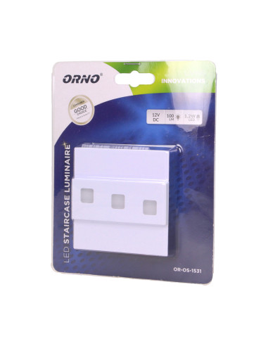 LEPUS LED 1,2W, oprawa schodowa natynkowa, 12V...