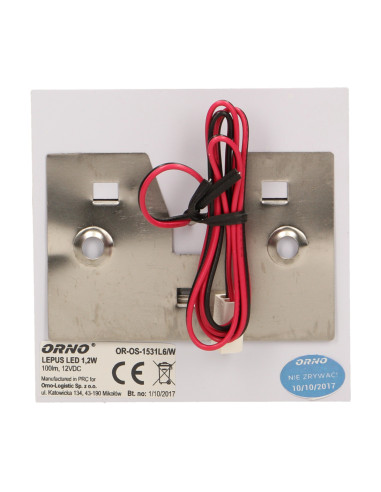 LEPUS LED 1,2W, oprawa schodowa natynkowa, 12V...