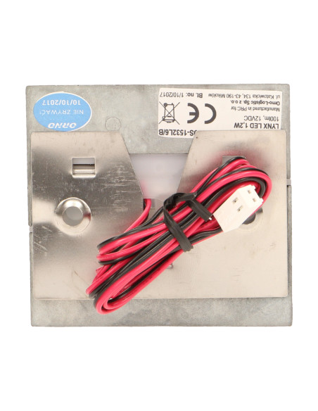 LYNX LED 1,2W, oprawa schodowa natynkowa, 12V DC, 100lm, 3000K, czarna