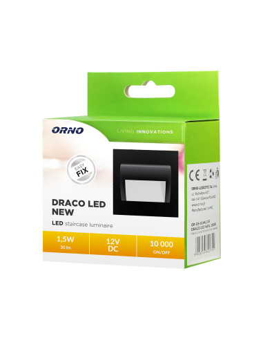 DRACO LED NEW 1,5W, oprawa schodowa podtynkowa,...