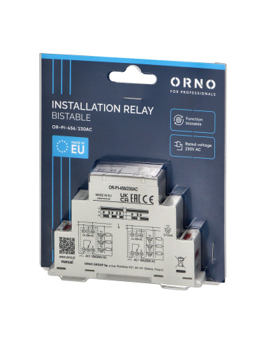 Przekaźnik instalacyjny bistabilny 230 VAC , 16A