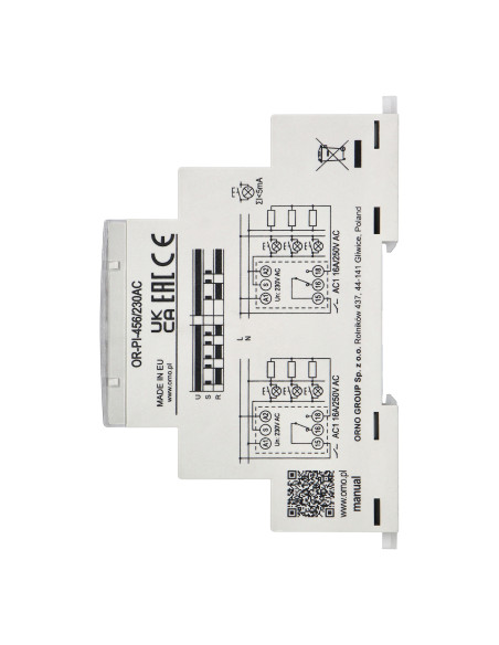 Przekaźnik instalacyjny bistabilny 230 VAC , 16A