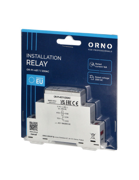 Przekaźnik instalacyjny 1P 230 VAC 16A