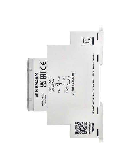 Przekaźnik instalacyjny 1P 230 VAC 16A