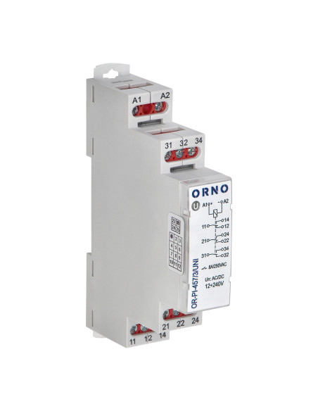 Przekaźnik instalacyjny 3P 8A ,12-230 VUC