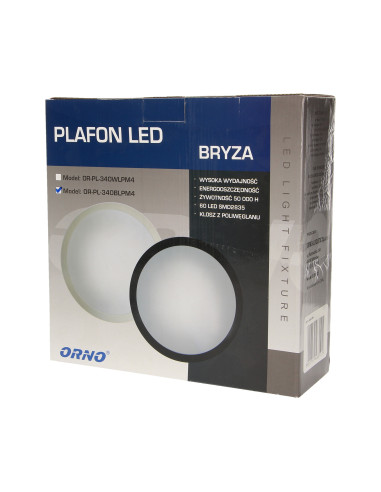 Plafon ZEFIR LED 25W, czarny