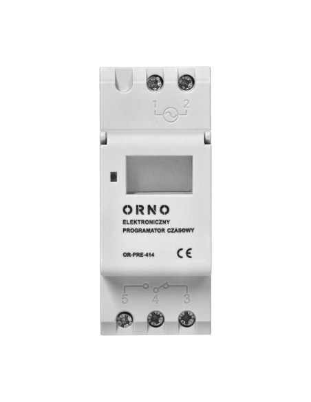 Elektroniczny programator czasowy, 16 programów, 2 moduły, DIN TH-35mm