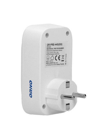 Programator czasowy mechaniczny z czujnikiem zmierzchu, Schuko, 16A/230A