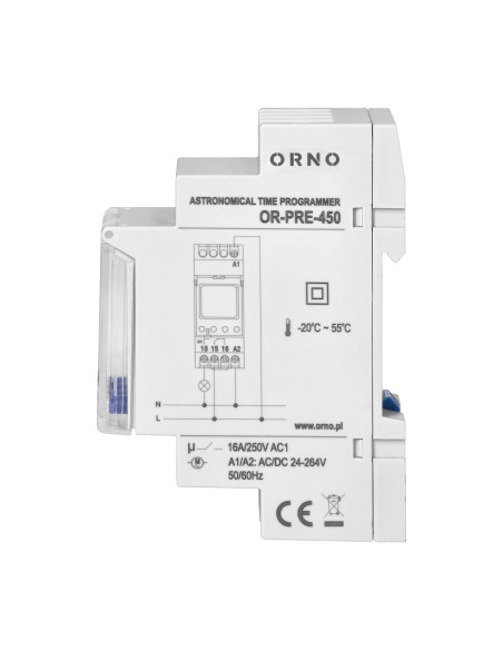  Elektroniczny programator astronomiczny i czasowy, 52 programy, 3 języki menu, 1 wyjście przekaźnikowe  max.16A/230V,...