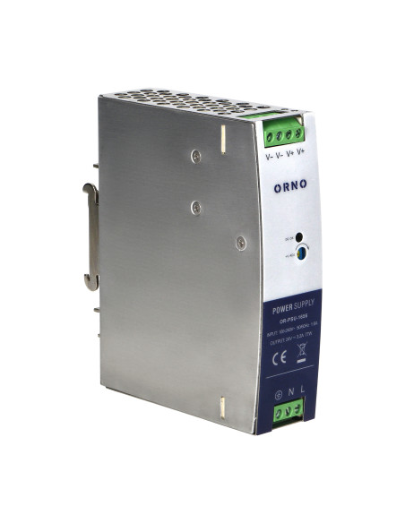 Zasilacz przemysłowy, na szynę DIN, 24VDC 3,2A 77W, w metalowej obudowie