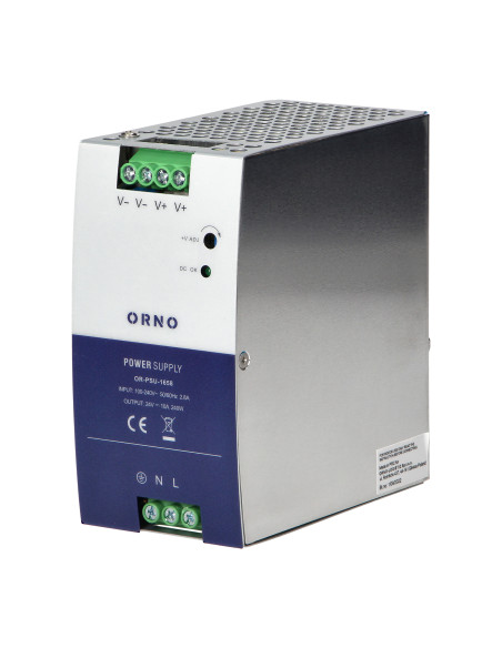 Zasilacz przemysłowy, na szynę DIN, 24VDC, 10A, 240W, w metalowej obudowie