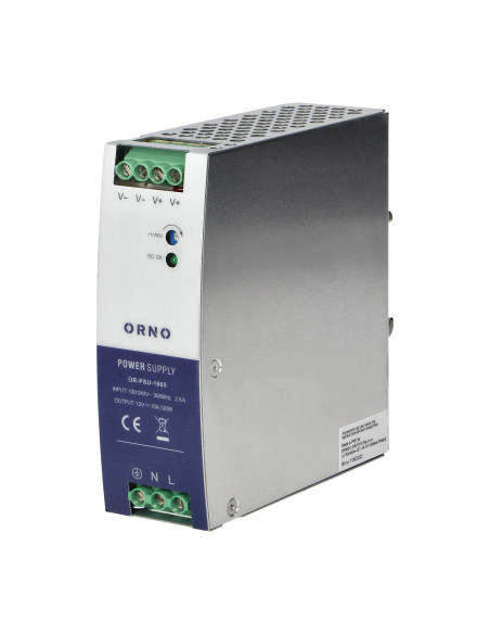 Zasilacz  przemysłowy na szynę DIN, 12VDC 10A 120W, obudowa metalowa