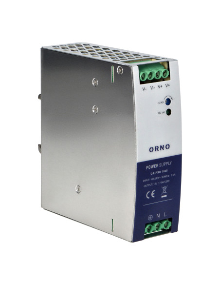 Zasilacz  przemysłowy na szynę DIN, 12VDC 10A 120W, obudowa metalowa