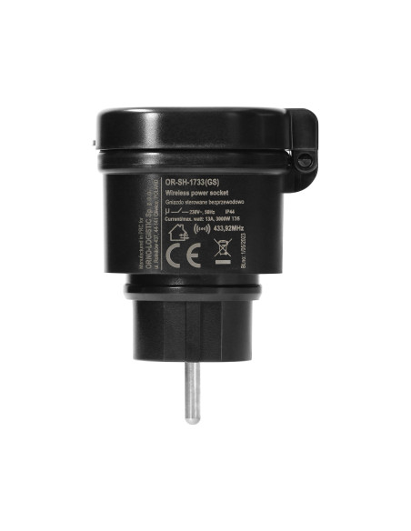 Gniazdo sieciowe zewnętrzne sterowane bezprzewodowo, z odbiornikiem radiowym, IP44, ORNO Smart Home, Schuko