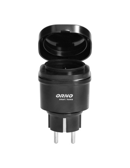 Gniazdo sieciowe zewnętrzne sterowane bezprzewodowo, z odbiornikiem radiowym, IP44, ORNO Smart Home, Schuko
