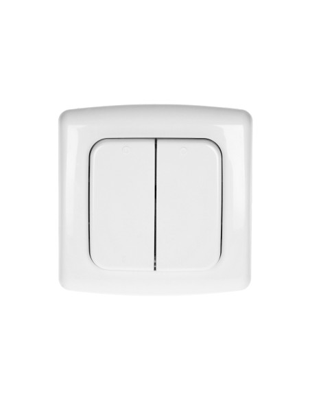  Włącznik podwójny natynkowy, do zdalnego sterowania włącznikami podtynkowymi i gniazdami, z nadajnikiem radiowym,...