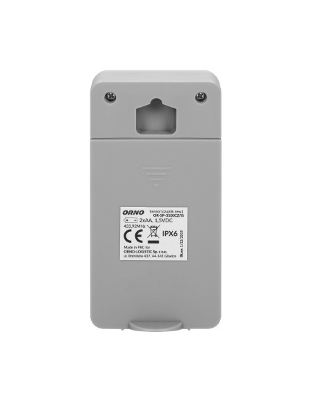 Czujnik temperatury zewnętrzny do stacji pogodowej OR-SP-3100, szary