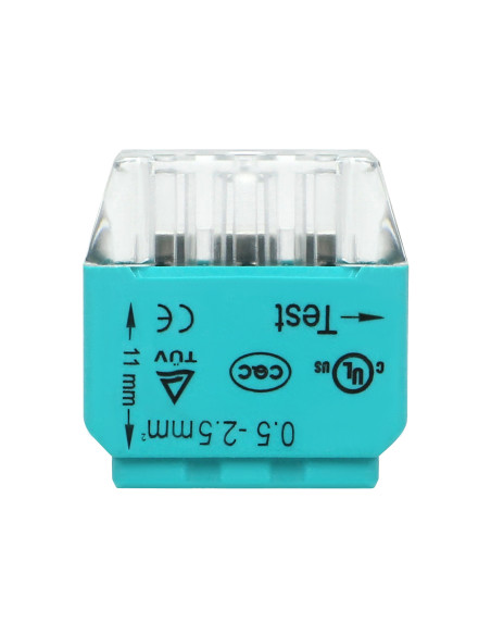 Złączka instalacyjna wciskana 3-przewodowa, na drut 0,75-2,5mm², IEC 300V/24A, 10 szt.