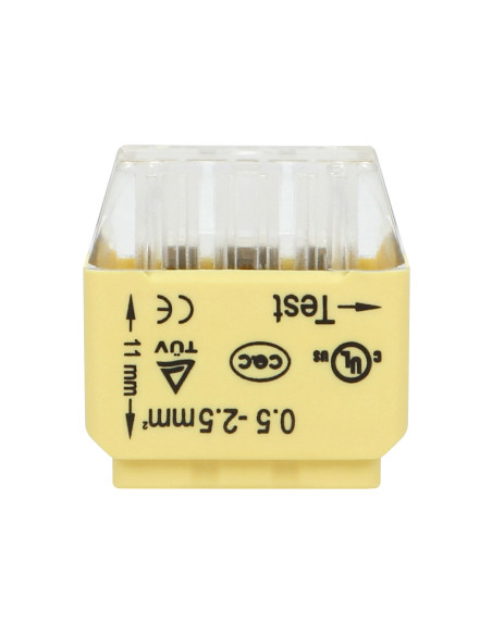 Złączka instalacyjna wciskana 6-przewodowa, na drut 0,75-2,5mm², IEC 300V/24A, Blister 10 szt.