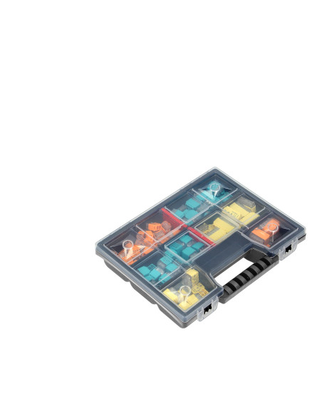  Zestaw złączek instalacyjnych HOUSE, 123 sztuk. Wciskane: 30x 2-przew. 30x 3-przew. 25x 4-przew. 20x 5-przew. 10x...