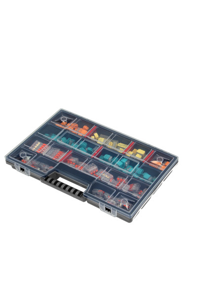  Zestaw złączek instalacyjnych HOUSE PREMIUM, 151 sztuk. Wciskane: 25x 2-przew. 25x 3-przew. 20x 4-przew. 15x 5-przew....