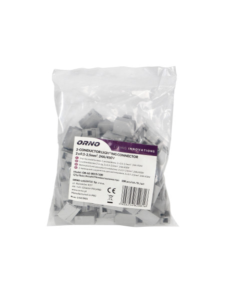 Złączka oświetleniowa dwuprzewodowa, 100szt
