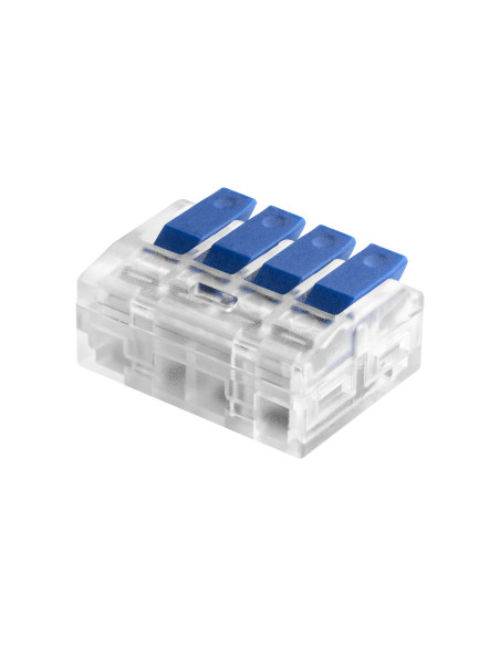 Złączka instalacyjna zaciskowa 4-przewodowa, na dowolny przewód 0,75-4mm², IEC 450V/32A, 10 szt.