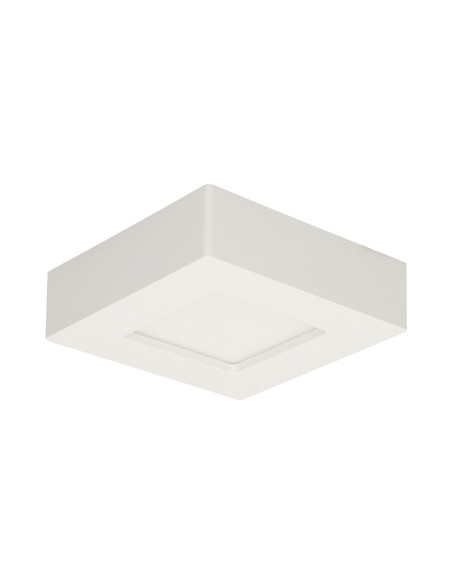 LETI LED 9W, oprawa downlight, natynkowa, kwadratowa, 530lm, 3000K, biała, wbudowany zasilacz LED