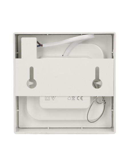 LETI LED 9W, oprawa downlight, natynkowa, kwadratowa, 530lm, 3000K, biała, wbudowany zasilacz LED