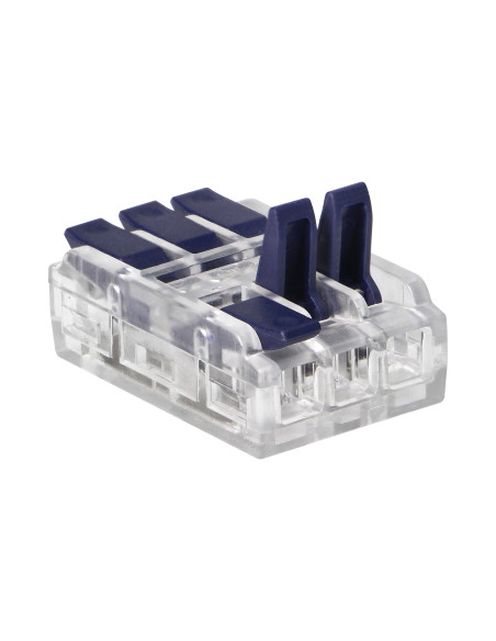 Złączka instalacyjna zaciskowa 3-przewodowa, dwustronna, na dowolny przewód 0,75-4mm², IEC 250V/32A, 50 szt.