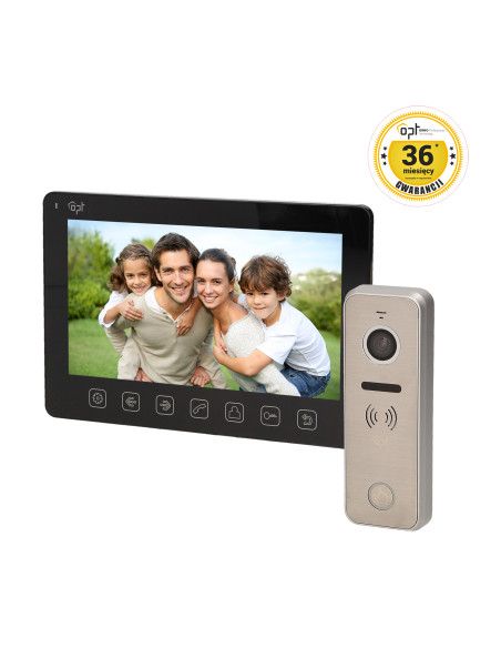 Zestaw wideodomofonowy bezsłuchawkowy, kolor 7" EXEDRA, czarny