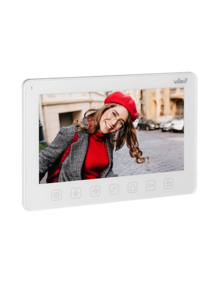 Wideo monitor bezsłuchawkowy, kolorowy, LCD 7” do zastosowania w systemach VIBELL, biały