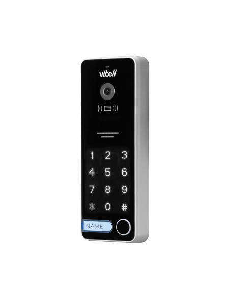 Zestaw wideodomofonowy, bezsłuchawkowy, kolor, LCD 7", menu OSD, sterowanie bramą, z szyfratorem i RFID, czarny, ALCOR