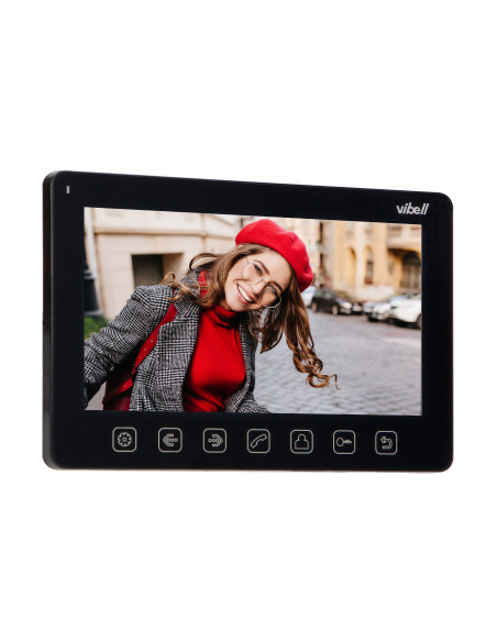 Zestaw wideodomofonowy 2-rodzinny, bezsłuchawkowy, kolor, LCD 7", menu OSD, sterowanie bramą, czarny NOVEO MULTI2