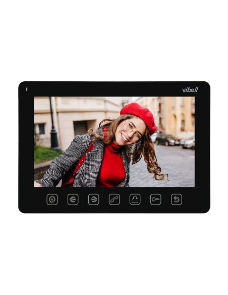 Zestaw wideodomofonowy 2-rodzinny, bezsłuchawkowy, kolor, LCD 7", menu OSD, sterowanie bramą, czarny NOVEO MULTI2