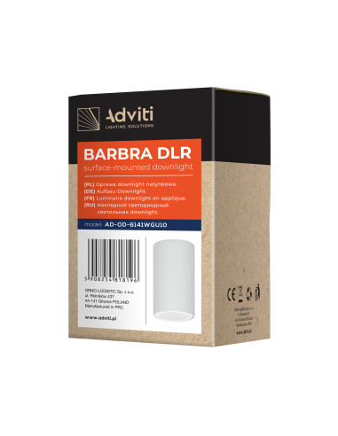 BARBRA DLR GU10 downlight max 50W, IP20,...