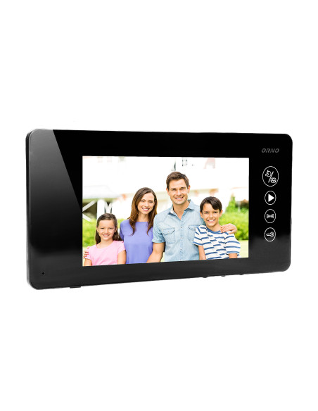  Zestaw wideodomofonowy bezsłuchawkowy, kolor, 7" LCD, pin hole, pamięć, z czytnikiem breloków zbliżeniowych,...