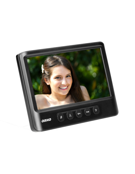 Zestaw wideodomofonowy, bezsłuchawkowy, kolor, LCD 7", czarny, IMAGO