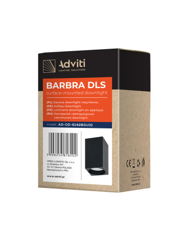 BARBRA DLS GU10 downlight max 50W, IP20,...