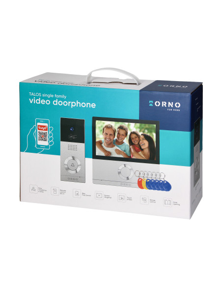 TALOS, zestaw wideodomofonowy, 4-żyłowy, 7", Wi-Fi,  ekran dotykowy, Full HD, RFID