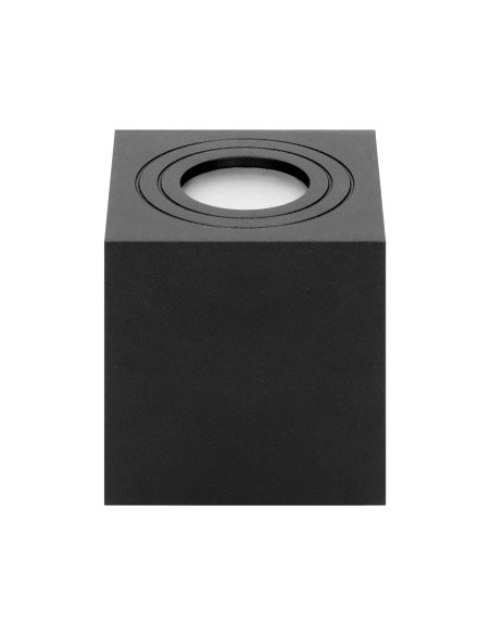 MEGY DLS GU10 downlight max 50W, IP54, kwadrat, czarny, aluminium