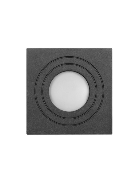 MEGY DLS GU10 downlight max 50W, IP54, kwadrat, czarny, aluminium