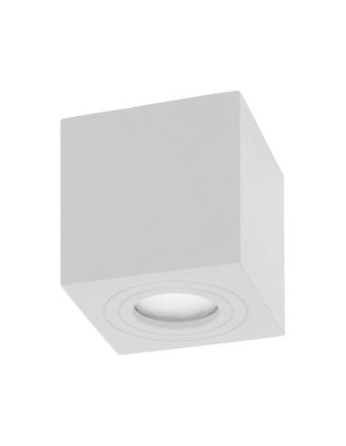 MEGY DLS GU10 downlight max 50W, IP54, kwadrat, biały, aluminium