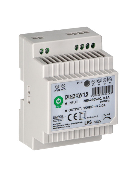Zasilacz na szynę DIN, 15VDC, 2.0A 